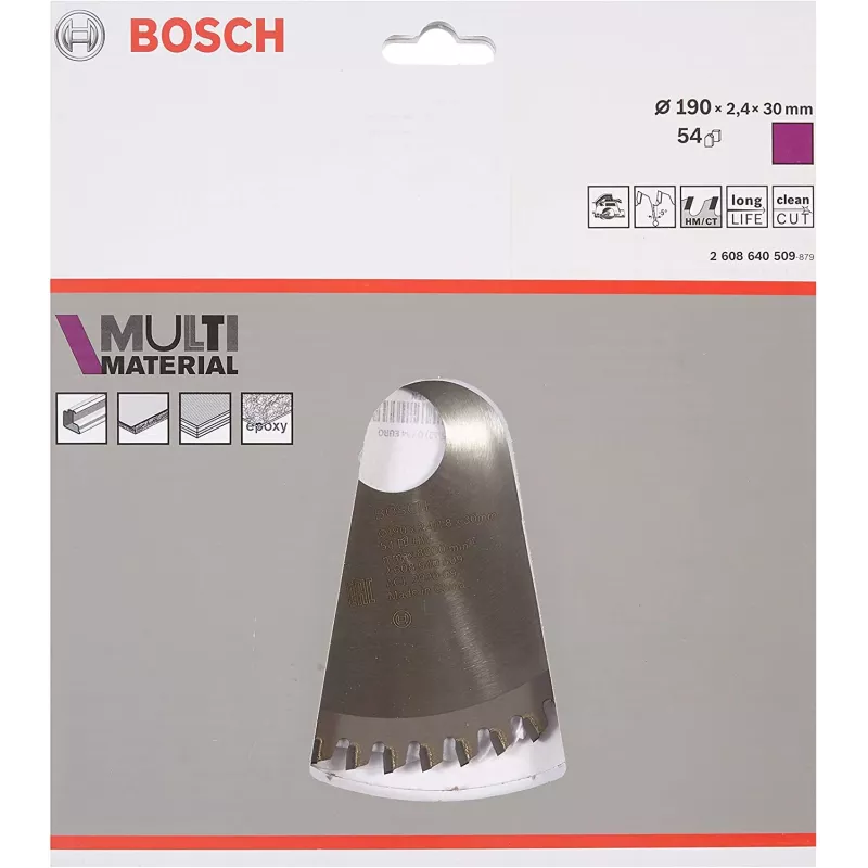Bosch Optiline Wood ripzāģa asmens, Koks, 19 cm, Bosch, 340 g, 1 gab.