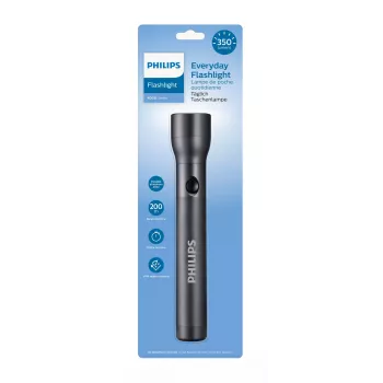 Philips SFL4003T/10 LED kabatas lukturis, melns, Push slēdzis