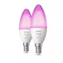 Philips Hue White and colour ambience Candle E14 viedā spuldze, Bluetooth/Zigbee, 5.3 W (2 iepakojumā)