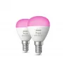 Philips Hue White and colour ambience Lustre P45 E14 viedā spuldze (2 iepakojumā)