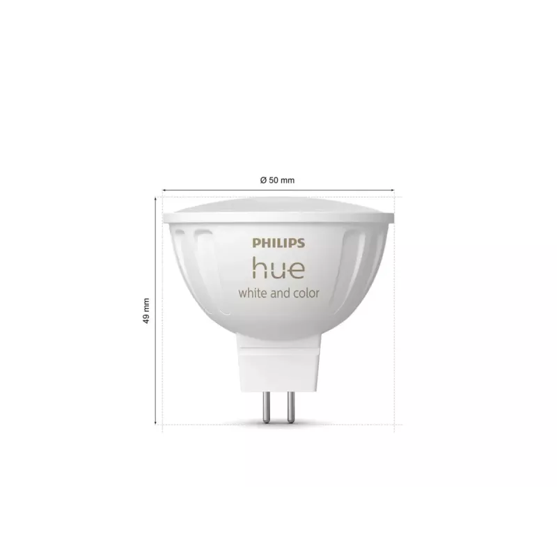 Philips Hue White and colour ambience MR16, GU53, 6.3 W, Bluetooth/Zigbee viedais prožektors