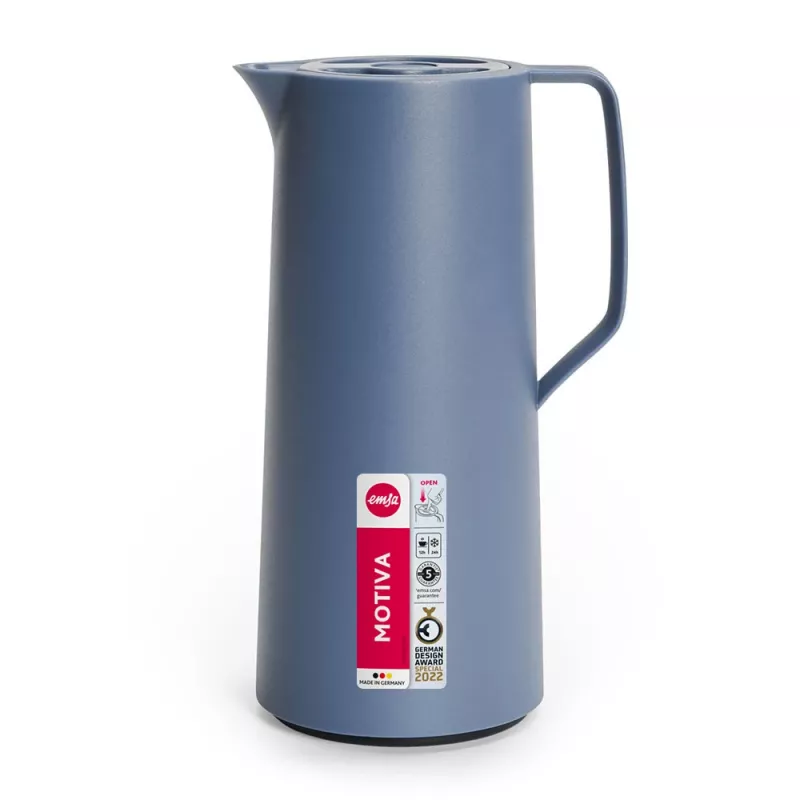 EMSA Motiva Quick Press termoskrūze, 1 l, ziemeļu zilā krāsā