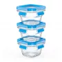 EMSA CLIP & CLOSE N10507 Square Set Blue, Caurspīdīgs 3 gab.