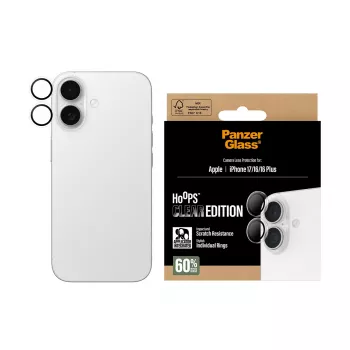 PanzerGlass Hoops Caurspīdīgs Kameras Lēcu Aizsargs iPhone 17 | iPhone 16 | 16 Plus