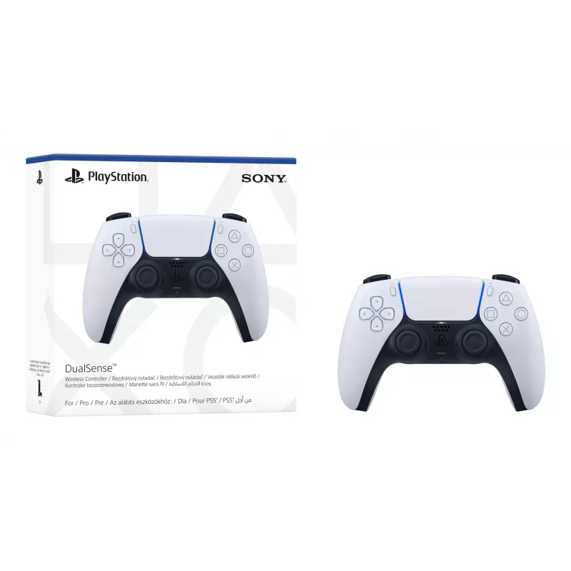 Sony DualSense V2 PS711000040185 bezvadu kontrolieris PlayStation 5, vadu un bezvadu, Bluetooth/USB-C, balts/melns