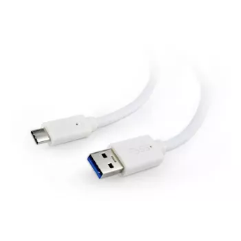 USB kabelis Gembird CCP-USB3-AMCM-W-0.5M, A (USB 3.0) uz C, 0.5 m, balts