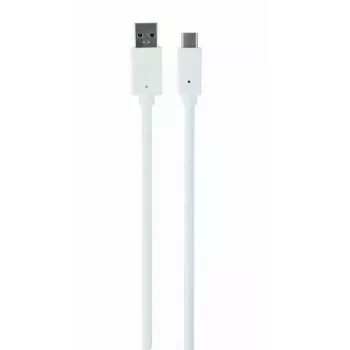 USB kabelis Gembird CCP-USB3-AMCM-W-0.5M, A (USB 3.0) uz C, 0.5 m, balts