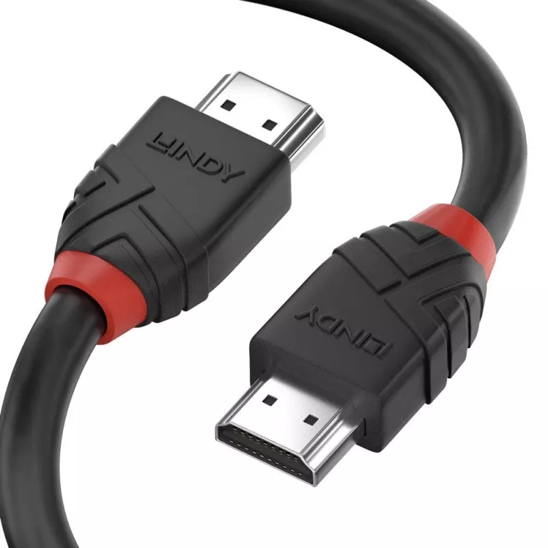 Lindy 0.5m High Speed HDMI kabelis, Black Line