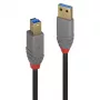 Lindy 0.5m USB 3.2 Type A uz B kabelis, 5Gbps, Anthra Line