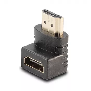 Lindy HDMI sieviešu uz vīriešu 90 grādu taisnā leņķa adapteris - uz leju