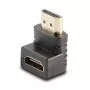 Lindy HDMI sieviešu uz vīriešu 90 grādu taisnā leņķa adapteris - uz leju