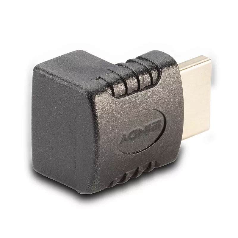Lindy HDMI sieviešu uz vīriešu 90 grādu taisnā leņķa adapteris - uz leju