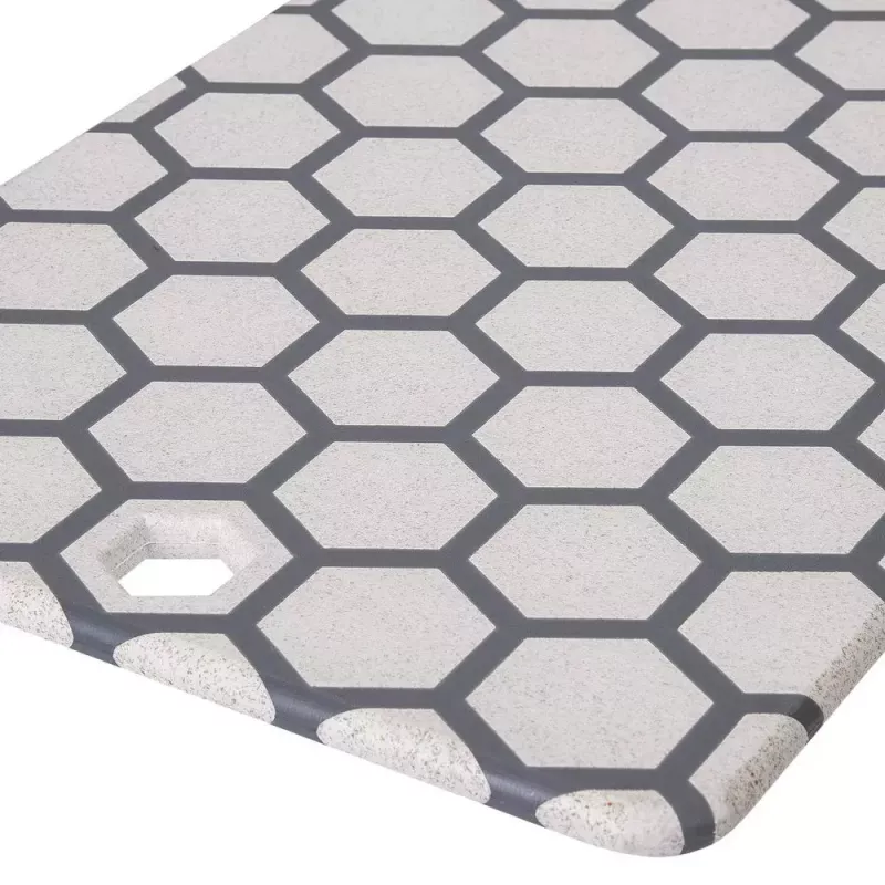 Griešanas dēlis RESTO 95401 taisnstūra plastmasas 138×200×8 mm pelēks/balts