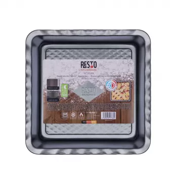 Lazanjas cepamtrauks Resto Kitchenware 96115 Taisnstūrveida Oglekļa tērauds 255x255x50 mm