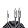 Lindy Cromo Line 3.5mm uz Phono Audio kabelis 5m, antracīts