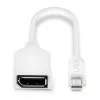 Lindy 0.20m Mini DisplayPort uz DisplayPort adaptera kabelis, 0.15 m, Mini DisplayPort, DisplayPort, Tēviņš, Mātīte, Balts