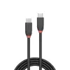 Lindy 0.5m USB 3.2 Type C uz C kabelis, 20Gbps, Black Line