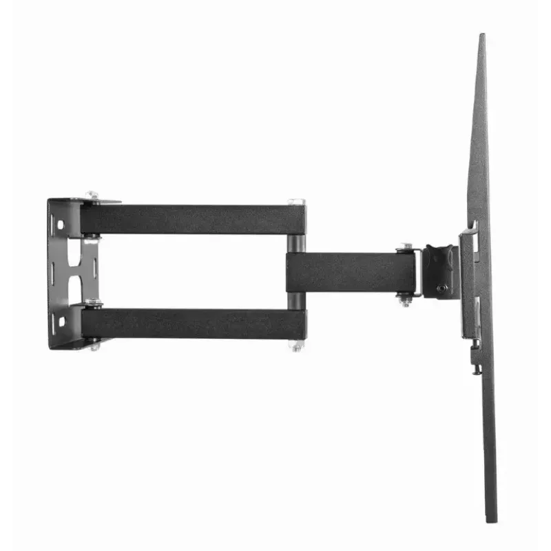 TV sienas stiprinājums Gembird WM-55ST-03 32–55 collu ekrāniem, VESA līdz 400x400, slīpums -18°/5°, pagrieziens ±90°, maks. slodze 35 kg, melns