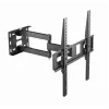 TV sienas stiprinājums Gembird WM-55ST-03 32–55 collu ekrāniem, VESA līdz 400x400, slīpums -18°/5°, pagrieziens ±90°, maks. slodze 35 kg, melns