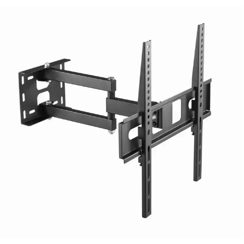 TV sienas stiprinājums Gembird WM-55ST-03 32–55 collu ekrāniem, VESA līdz 400x400, slīpums -18°/5°, pagrieziens ±90°, maks. slodze 35 kg, melns