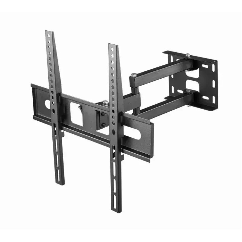 TV sienas stiprinājums Gembird WM-55ST-03 32–55 collu ekrāniem, VESA līdz 400x400, slīpums -18°/5°, pagrieziens ±90°, maks. slodze 35 kg, melns
