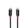 Lindy 0.5m USB4 240W Type C kabelis, Black Line, 0.5 m, USB C, USB C, USB4 Gen 3x2, 40 Gbit/s, Melns