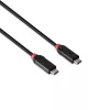 Lindy 0.5m USB4 240W Type C kabelis, Black Line, 0.5 m, USB C, USB C, USB4 Gen 3x2, 40 Gbit/s, Melns