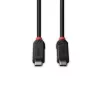 Lindy 0.5m USB4 240W Type C kabelis, Black Line, 0.5 m, USB C, USB C, USB4 Gen 3x2, 40 Gbit/s, Melns