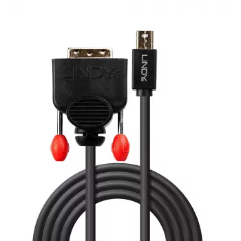 Lindy 3m Mini DisplayPort uz DVI kabelis, melns