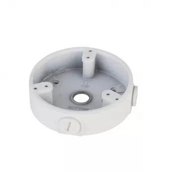 Savienojuma kārba DAHUA PFA137 drošības kamerām, balta, 1/2 collas vītne, Ø122 mm, h34.2 mm, max slodze 1 kg
