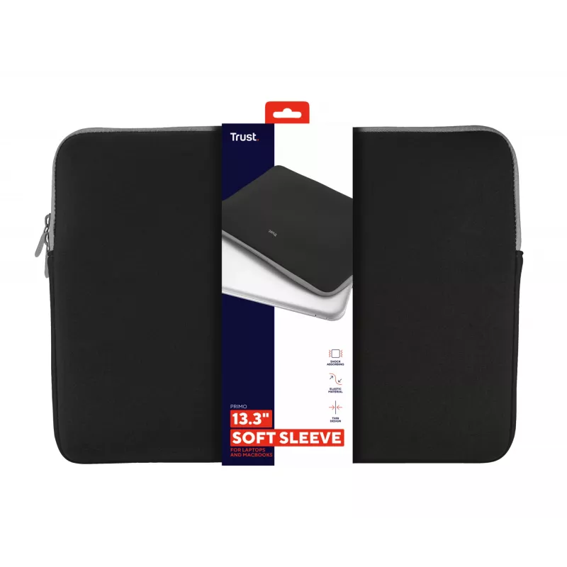 Trust 21251 maciņš klēpjdatoram 33.8 cm (13.3 collas) Sleeve case Melns
