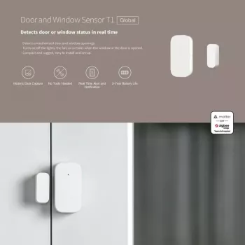 Aqara DW-S03D durvju/logu sensors, bezvadu, Zigbee