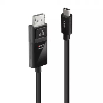 Lindy 2 m USB Type C uz DisplayPort 1.4 adaptera kabelis ar HDR, 4K60