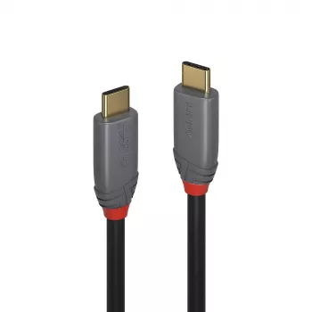 Lindy 1m USB 3.2 C–C kabelis, 20Gbps, 5A, PD, Anthra Line