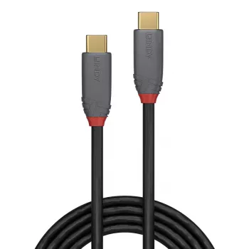 Lindy 1m USB 3.2 C–C kabelis, 20Gbps, 5A, PD, Anthra Line
