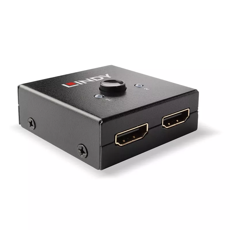 Lindy 38336 divvirzienu 2 portu HDMI 18G slēdzis, 18 Gbit/s, galda