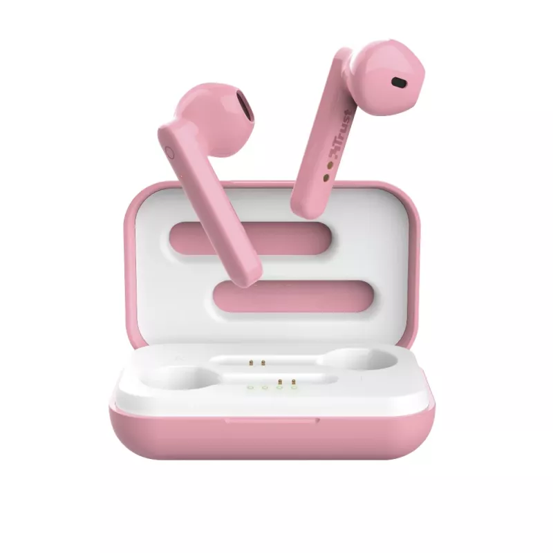 Trust Primo austiņas True Wireless Stereo (TWS) Iekšauss Zvanu/Mūzikas Bluetooth Rozā