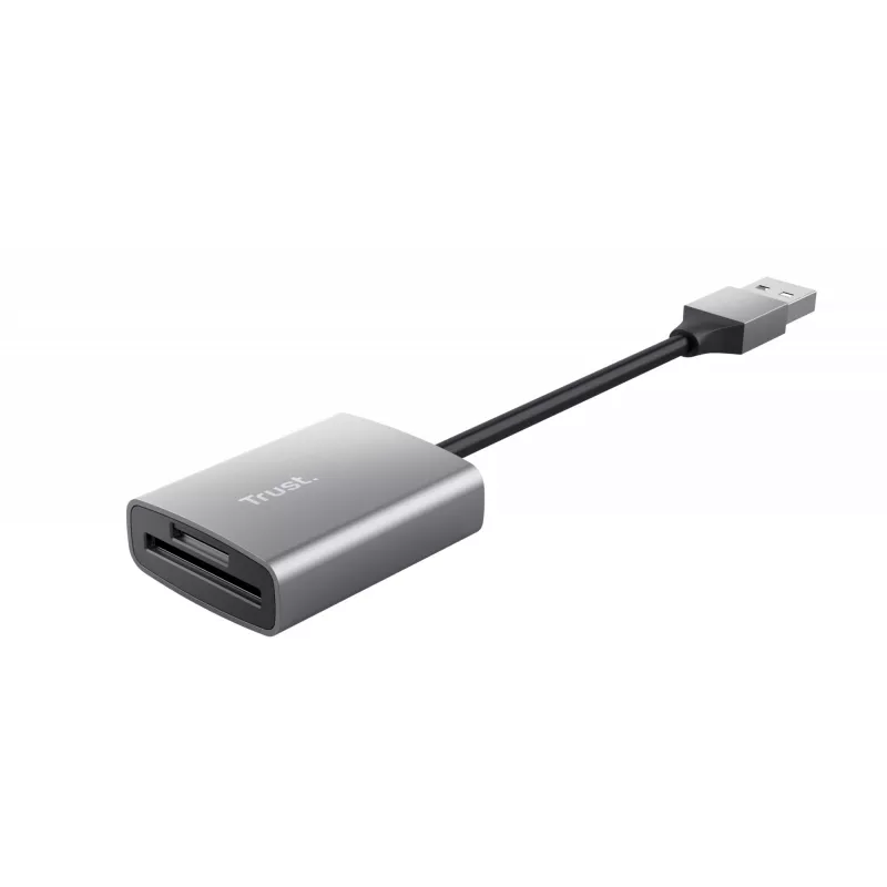 Trust Dalyx 24135 karšu lasītājs, USB 3.2 Gen 1, microSD/SD/SDHC/SDXC, sudraba krāsā