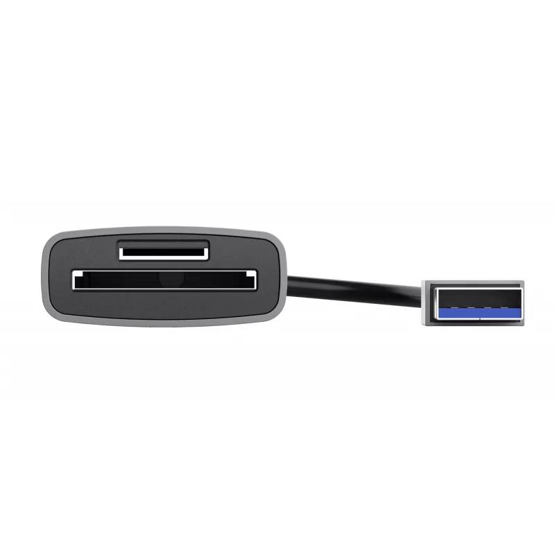 Trust Dalyx 24135 karšu lasītājs, USB 3.2 Gen 1, microSD/SD/SDHC/SDXC, sudraba krāsā