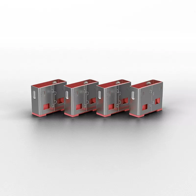 USB portu bloķētājs Lindy 4 iepakojumā, krāsu kods Rozā