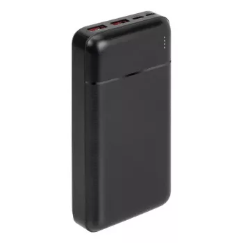 Pārnēsājams jaudas bloks Rivacase VA2102 Litija Polimērs 20000 mAh, Quick Charge 3.0, 2×USB-A + 1×USB-C, 22,5 W, Melns