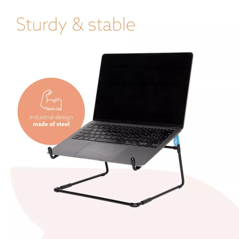 R-Go Tools Laptop statīvs R-Go Steel Office, piemērots 10-22 collu klēpjdatoriem, melns