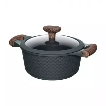 Pods Resto Kitchenware Ran 2,4 l, apaļš, melns, ar koku
