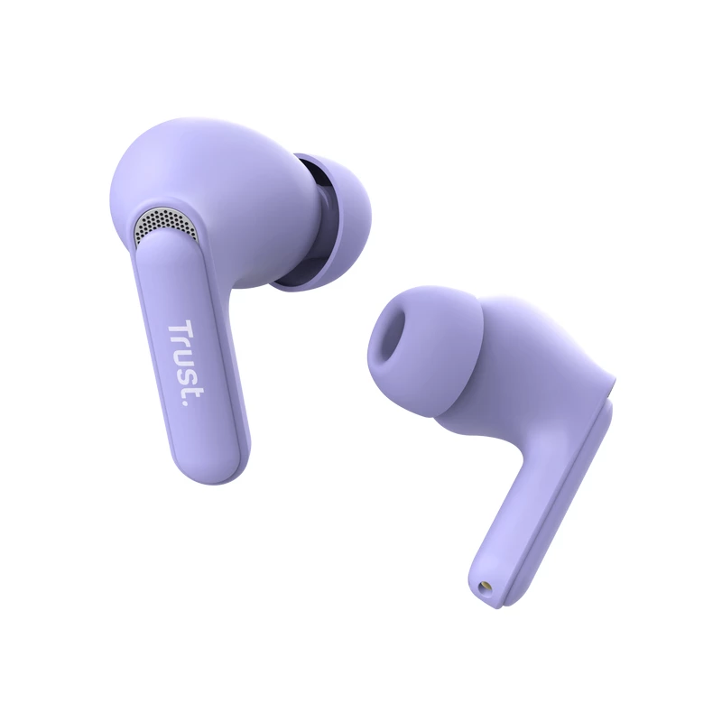 Trust Yavi 25297 Bluetooth austiņas-spraudņi ar ENC, violetas