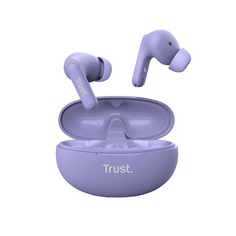 Trust Yavi 25297 Bluetooth austiņas-spraudņi ar ENC, violetas