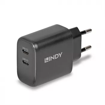 Lindy 65W GaN lādētājs 2 x USB Type-C 73438