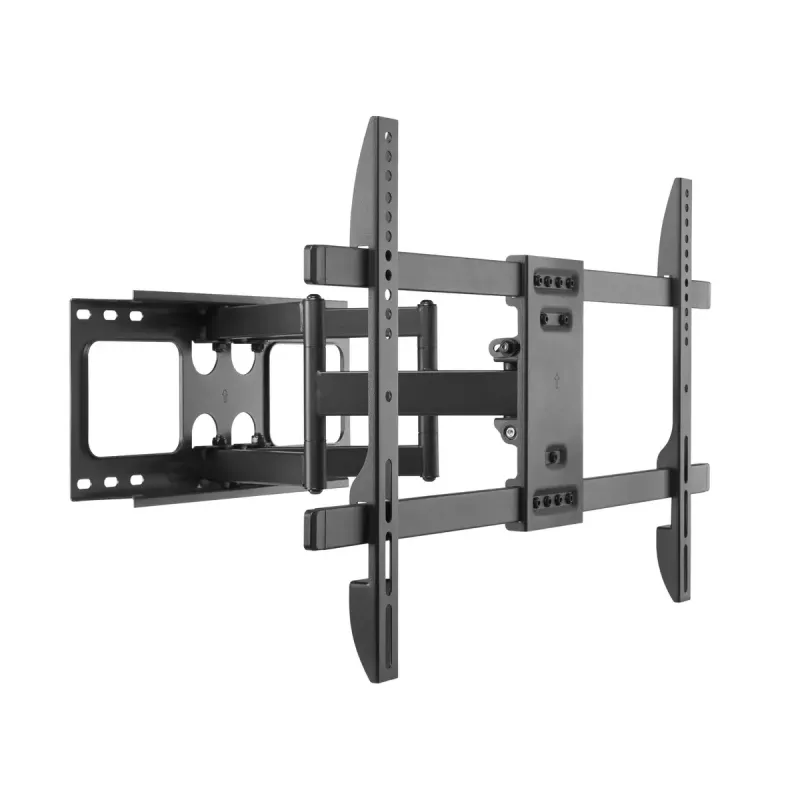 Sienas televizora stiprinājums Gembird WM-80ST-02 — fiksēts/slīps, 37–80 collas, VESA līdz 600x400, 60 kg, melns