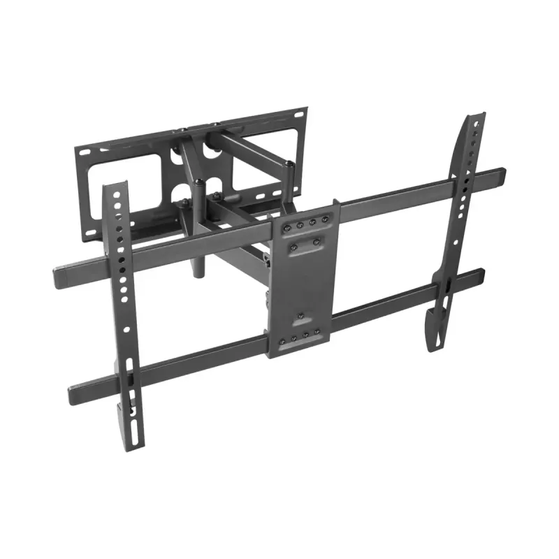 Sienas televizora stiprinājums Gembird WM-80ST-02 — fiksēts/slīps, 37–80 collas, VESA līdz 600x400, 60 kg, melns