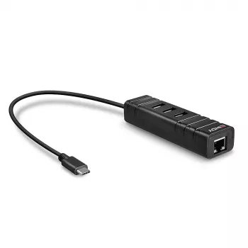 USB Hubs Lindy USB 3.2 Type-C Hubs un Gigabitu Ethernet Pārveidotājs