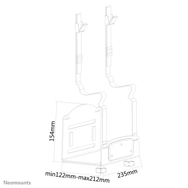 Neomounts CPU-W100BLACK CPU turētājs - līdz 10 kg - universāls